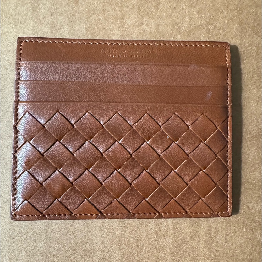 Bottega Veneta Brown Leather Card Case